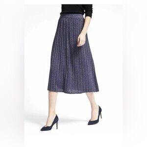 Banana Republic blue sparkle pleated skirt XS